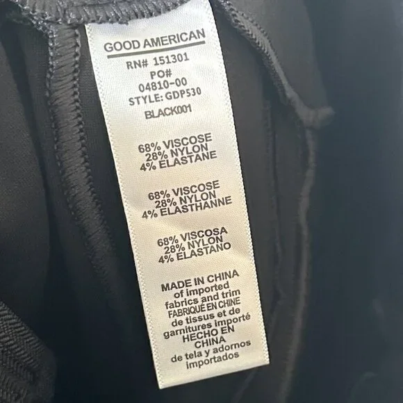 NWT Good American Ponte Boss Pant in Black - Size 2 - Picture 5 of 10